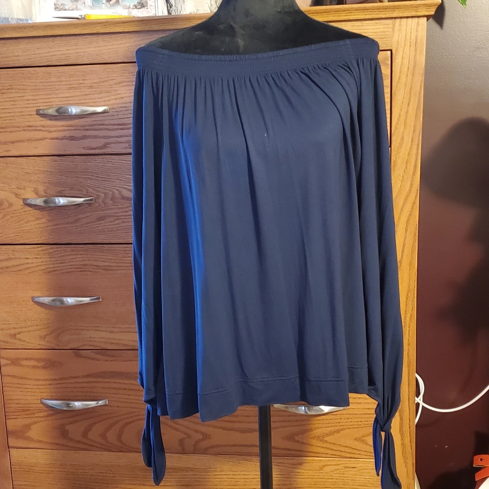 Chaps off shoulder blouse